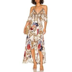 Camilla Reign Supreme Silk Embellished Maxi Wrap Dress Size M